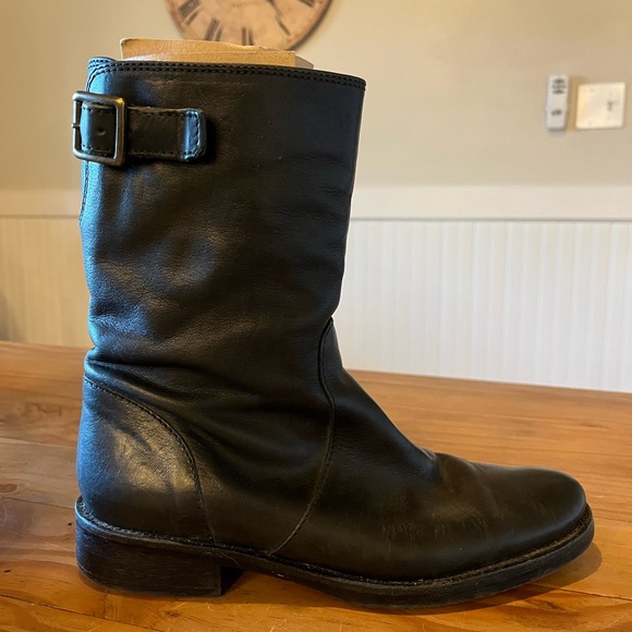 J Crew Black Leather Women’s Moto Ankle Boots - Picture 8 of 14